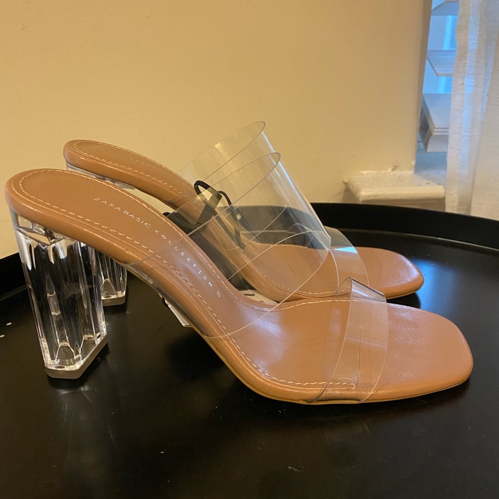Zara Clear Lucite Heels